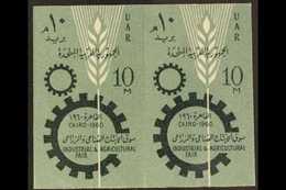 1960 10m Industrial And Agricultural Fair IMPERFORATE PAIR (as SG 633), Chalhoub C237a, Never Hinged Mint. 100 Printed ( - Sonstige & Ohne Zuordnung