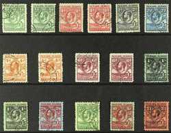 1929-37 Whale And Penguin Set Complete With The Later Line Perf Values, SG 116/126, Very Fine Used (16 Stamps) For More  - Falklandinseln