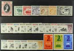 1953-62 COMPLETE MINT COLLECTION. A Complete Run From Coronation To The 1962 Communications Set, SG 186/210, Fine Mint ( - Falkland Islands