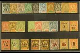 GUADELOUPE 1892-1912 All Different Mint Group With 1892 Set, 1900 Set To 25c, 1903 Basic Surcharge Set Of 5, 1904 1fr On - Autres & Non Classés