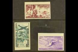 MARTINIQUE 1947 50f, 100f, And 200f Airs Complete Set IMPERF, Yvert 13/15, Very Fine Mint. (3 Stamps) For More Images, P - Andere & Zonder Classificatie