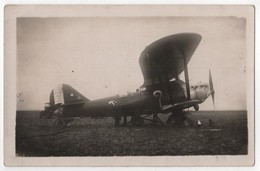 Carte Photo Avion Bréguet Point D'interrogation Cigogne COSTES Et BELLONTE - 1919-1938: Between Wars