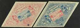 SOMALI COAST 1894-1900 25fr Rose And Blue And 50fr Blue And Rose, Overprinted "S" For SPECIMEN In Blue, Yv 20a/21a Very  - Autres & Non Classés