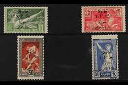 SYRIA 1924 (Sept) Olympic Games Set, Bilingual Surcharged, SG 166/69, Yv 149/52, Very Fine Mint (4 Stamps) For More Imag - Andere & Zonder Classificatie