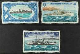 SAINT-PIERRE ET MIQUELON 1971 Allegiance To Free French Movement Complete Set (Yvert 414/16, SG 495/97), Superb Never Hi - Autres & Non Classés