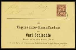 BERLIN BRIEF UND DRUCKSCHRIFTEN EXPEDITION 1873 2pf Black On Rose (Michel 1) On Locally Addressed Commercial Postcard Ti - Sonstige & Ohne Zuordnung