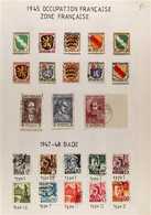 FRENCH ZONE 1945 - 1957 Superb Used Collection Well Written Up On Album Leaves With Many Complete Sets And Better Values - Altri & Non Classificati