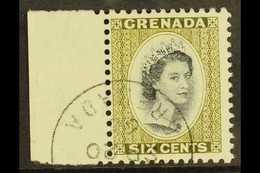 1964 6c Black And Olive Green, QEII, SG 218, Very Fine Marginal Used. For More Images, Please Visit Http://www.sandafayr - Grenade (...-1974)