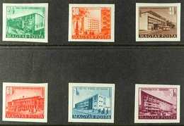 1951 Budapest Buildings Set, Scott 962/67, IMPERF, Never Hinged Mint. (6 Stamps) For More Images, Please Visit Http://ww - Autres & Non Classés