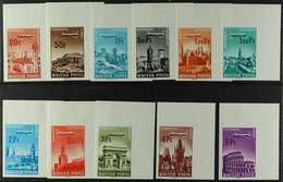 1966 AIR "Plane Over Cities" Complete Set IMPERF, Michel 2280B/90B, Never Hinged Mint Upper Right Corner Marginal Exampl - Sonstige & Ohne Zuordnung