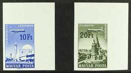 1967 AIR "Plane Over Cities" 10Ft And 20Ft IMPERF, Michel 2315B/16B, Never Hinged Mint Upper Right Corner Marginal Examp - Altri & Non Classificati