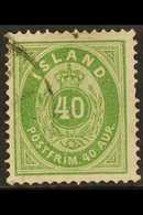 1876 40aur Green, Perf 14x13½, Fac 16, Very Fine Used. Lovely Bright Stamp. For More Images, Please Visit Http://www.san - Otros & Sin Clasificación