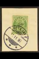 1897 5aur Green, Perf 12¾x12¾,  Overprinted "prir" In Small Black Letters, Fac. 36, Superb Used On Piece. For More Image - Otros & Sin Clasificación