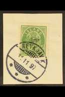 1897 5aur Green, Perf 12¾x12¾,  Overprinted "prir" In Small Black Letters, Fac. 36, Superb Used On Piece. For More Image - Other & Unclassified