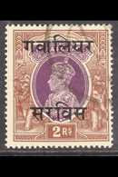 GWALIOR OFFICIALS. 1942-47 2r Purple & Brown, SG O92, Fine Used For More Images, Please Visit Http://www.sandafayre.com/ - Andere & Zonder Classificatie