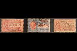 ERITREA EXPRESS 1907-21 Set (Sass S. 50, SG E31, E34 & E53), Fine Used. (3 Stamps) For More Images, Please Visit Http:// - Andere & Zonder Classificatie