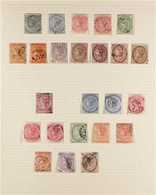 1860-1903 USED COLLECTION On Leaves, Includes 1860-70 Set To 1s (x4) With Shades, 1870-83 Set To 1s, 1883-97 Most Vals T - Jamaïque (...-1961)