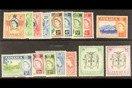 1956-58 Complete Definitive Set, SG 159/174, Never Hinged Mint. (16 Stamps) For More Images, Please Visit Http://www.san - Giamaica (...-1961)