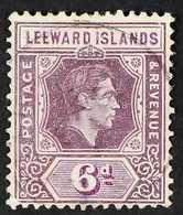 1938-51 6d Deep Dull Purple And Bright Purple, Broken "E", SG 109ab, fine Cds Used. For More Images, Please Visit Http:/ - Leeward  Islands