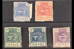 BRITISH CONSULAR MAIL 1895 (March) 2d, 4d, 6d, 1s And 4s pictorials, SG 57/60 Plus 62, Used On Pieces With Violet Consul - Altri & Non Classificati