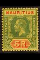 1913 5r Green And Red On Pale Yellow, SG 203a, Very Fine Mint. For More Images, Please Visit Http://www.sandafayre.com/i - Maurice (...-1967)