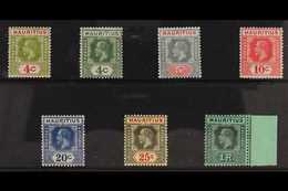 1921-34 DIE I KGV HEADS A Complete Set Of Die I, MSCA Wmk KGV Definitives, SG 226b, 226c, 227a, 230a, 235, 236a & 238a.  - Maurice (...-1967)