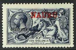 1916 - 23 10s Indigo Blue, Waterlow Seahorse, Ovptd "Specimen"SG 18s, Fine Mint (regummed). Scarce Stamp. For More Image - Nauru