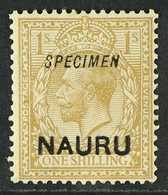 1916 - 23 1s Bistre Brown, Ovptd "Specimen", SG 12s, Fine Mint. For More Images, Please Visit Http://www.sandafayre.com/ - Nauru