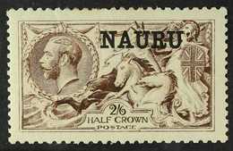 1916 - 23 2s 6d Brown, DLR Seahorse, SG 21, Worn Plate, Fine Mint. For More Images, Please Visit Http://www.sandafayre.c - Nauru