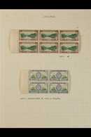 1946 'PEACE' VARIETIES WITHIN BLOCKS. FINE MINT & NHM GROUP Of Marginal Blocks With Different Varieties, Includes ½d Pri - Sonstige & Ohne Zuordnung