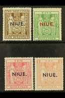 1941-67 Postal Fiscal Stamps Ovptd With SG Type 17 "NIUE," Watermark SG Type W43, Thin "Wiggins Teape" Paper, SG 79/82,  - Niue