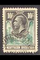 1925 10s Green And Black, SG 16, Very Fine Used. For More Images, Please Visit Http://www.sandafayre.com/itemdetails.asp - Northern Rhodesia (...-1963)