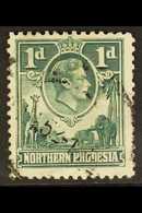 1938-52 1d Green 'EXTRA BOATMAN' Variety, SG 28a, Used, A Couple Of Slightly Short Perfs At Top Left And Top Right, Fres - Nordrhodesien (...-1963)