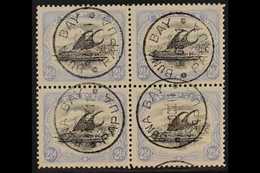 1907-11 2½d Black & Pale Ultramarine Lakatoi Wmk Sideways Perf 11, SG 51a, Fine Cds Used BLOCK Of 4 (positions 17-18 & 2 - Papouasie-Nouvelle-Guinée