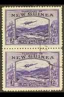 1935 £2 Bright Violet, Bulolo Goldfields, Airmail, SG 204, Superb Used Vertical Pair. Scarce Multiple. For More Images,  - Papoea-Nieuw-Guinea