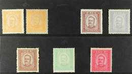 1892-93 CARLOS "PORTRAIT" MINT SELECTION Presented On A Stock Card That Includes P11½ 5r Brown Orange X2 Different Paper - Altri & Non Classificati