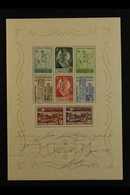 1940 Portuguese Centenaries Miniature Sheet (SG MS919a, Mi Block 2, Scott 594a), Never Hinged Mint, Handwritten Message  - Altri & Non Classificati