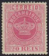 MOZAMBIQUE 1885 20r Rose, Perf 13½,  Afinsa 11, An Unused (regummed) Example Of This Rare Stamp With Good Centering, Wit - Altri & Non Classificati