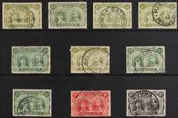 1910-13 Double Heads Used Each Selected For Its Attractive Cds Cancellation ½d (8), 1d & 2d Values With Pmks From Aberco - Autres & Non Classés