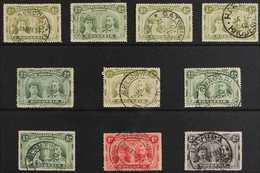 1910-13 Double Heads Used Each Selected For Its Attractive Cds Cancellation ½d (8), 1d & 2d Values With Pmks From Aberco - Altri & Non Classificati