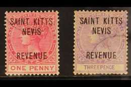 POSTAL FISCALS 1885 1d Rose & 3d Mauve, SG R3/4, Fine Used (2 Stamps). For More Images, Please Visit Http://www.sandafay - St.Christopher-Nevis-Anguilla (...-1980)