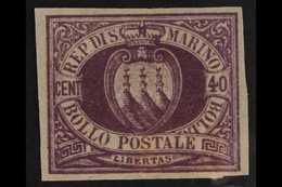 1877 40c Deep Lilac, "Arms", Proof, Sass P7, Very Fine And Fresh. For More Images, Please Visit Http://www.sandafayre.co - Autres & Non Classés