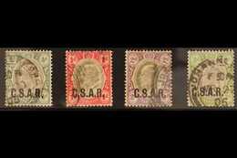 TRANSVAAL RAILWAY OFFICIAL STAMPS 1905 ½d, 1d, 2d, And 3d With "C.S.A.R." Overprints, SG RO3/RO6, Fine Used. (4 Stamps)  - Non Classés