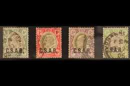 TRANSVAAL RAILWAY OFFICIAL STAMPS 1905 ½d, 1d, 2d, And 3d With "C.S.A.R." Overprints, SG RO3/RO6, Fine Used. (4 Stamps)  - Zonder Classificatie