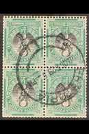 1926-27 ½d Black And Green, Perf 13½ X 14, Wmk Inverted (ex 1927 Booklet), SG 30ew, BLOCK OF FOUR Fine Used With Central - Non Classificati