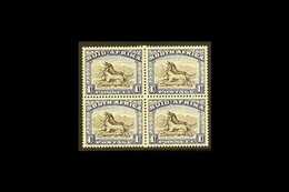 1947-54 1s Blackish Brown & Ultramarine, Issue 5, MISSING PERF HOLE At Centre Of Block Of 4, Union Handbook V4, SG 120a, - Unclassified