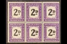 1948-49 POSTAGE DUE 2d Black And Violet, Block Of Six, Showing Thick (double) "D" In Four Positions (R15 5-6, R16 5-6),  - Unclassified