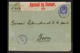 1916 (12 Feb) Env To Switzerland Bearing 2½d Union Stamp Tied By "OUTJO" Cds Cancel, Putzel Type B4 Oc, Circular Censor  - Africa Del Sud-Ovest (1923-1990)