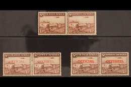 1937-45 "MAIL TRAIN" STAMPS 1937 1½d (SG 96), Plus Officials 1938 1½d (SG O17) And 1945 1½d (SG O20) Very Fine Mint Hori - Africa Del Sud-Ovest (1923-1990)