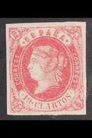 1862 19c Carmine On Lilac-grey (Edifil 60, Scott 58, SG 72), 4 Good Margins, Very Fine Mint. For More Images, Please Vis - Autres & Non Classés